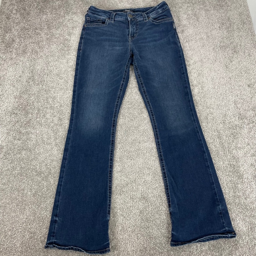 Silver Jeans Womens 29 x 31 Aiko Slim Bootcut Y2K Dark Wash Western Denim